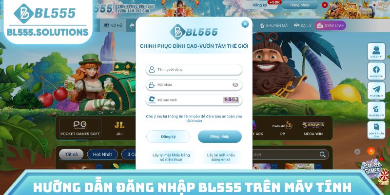 Hướng dẫn đăng nhập BL555 trên máy tính